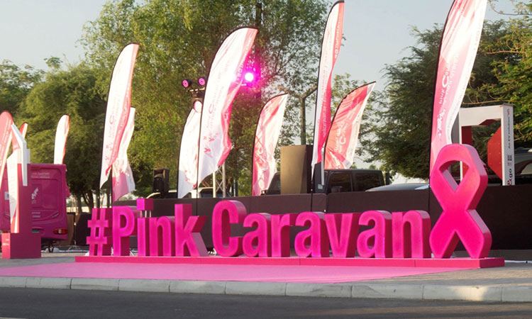 In the Aljada Neighbourhood of Sharjah, More than 1,600 people Attend the Pink Caravan Community Event