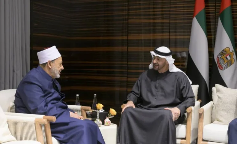 Sheikh Mohamed praises Religious leaders' Vital Role in the Fight against Climate Change while Meeting with the Grand Imam of Al Azhar