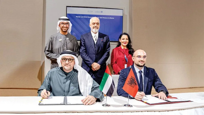 A Joint Venture deal is Signed by Masdar and KESH to Investigate Energy in Albania