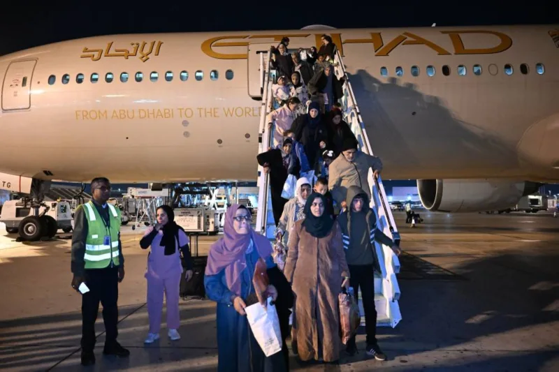 The United Arab Emirates Evacuates 127 Wounded, Cancerous, and Family Members from Gaza
