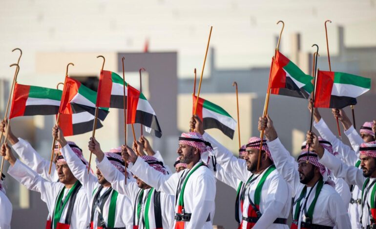 Joining the ‘March of the Union’ to Commemorate 53 years of Cultural Heritage and National Pride is the President of the United Arab Emirates