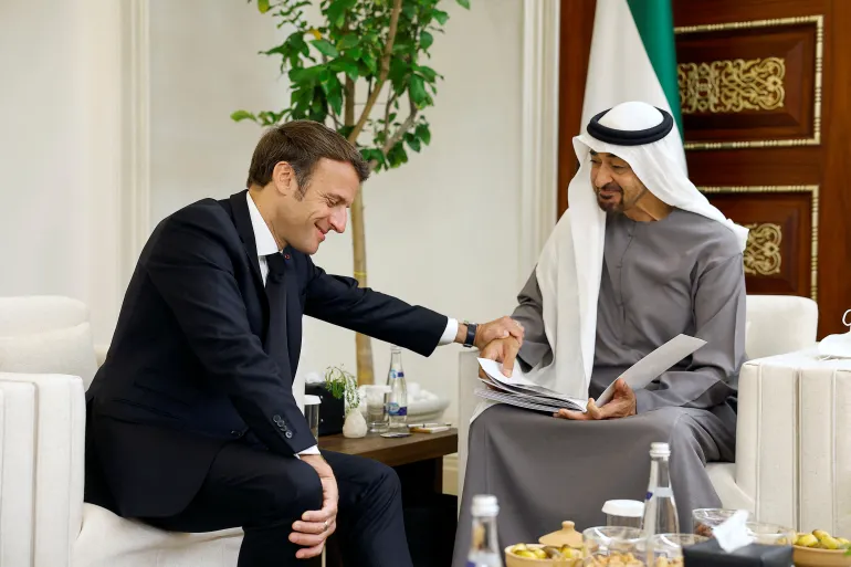 Emmanuel Macron is Received by The President While on a Business Trip to the United Arab Emirates