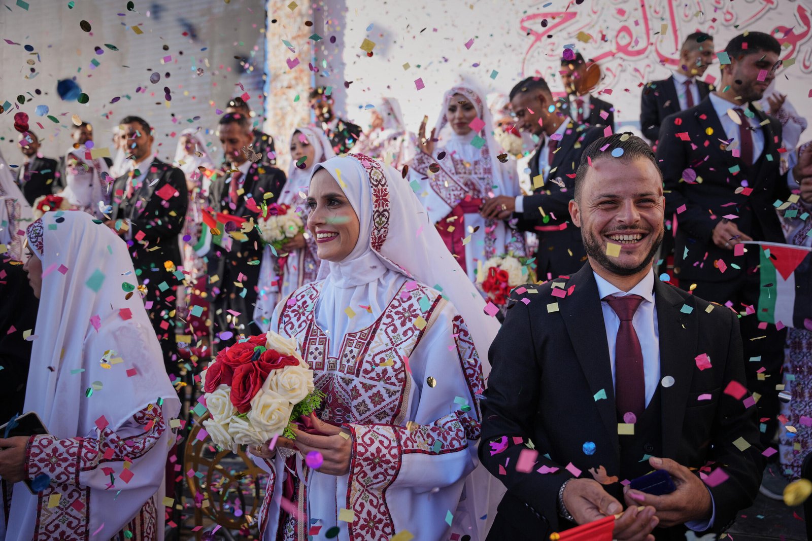 Moment of Joy: UAE Supports Mega Wedding for Palestinian Couples in Gaza Strip to Mark the 54th Eid Al Etihad