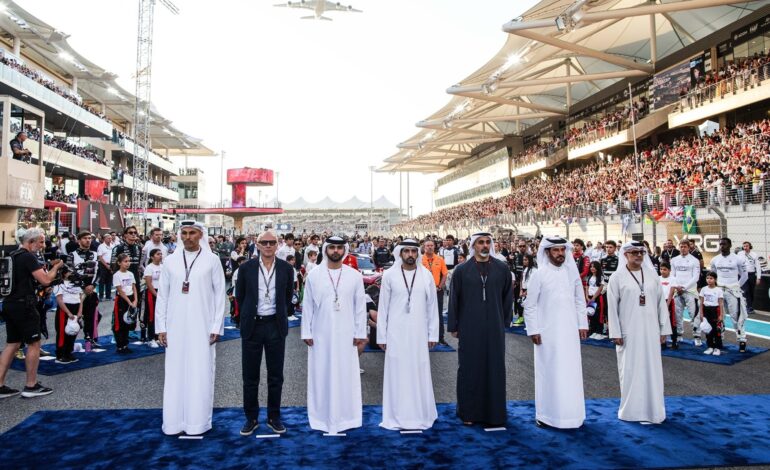 The President Greets a Team from Ethara, the Formula 1 Abu Dhabi Grand Prix Organisers