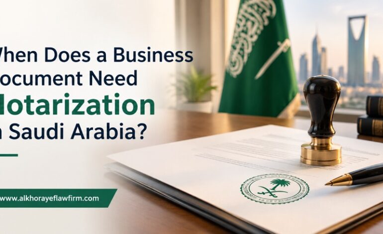 When Does a Business Document Need Notarization in Saudi Arabia?